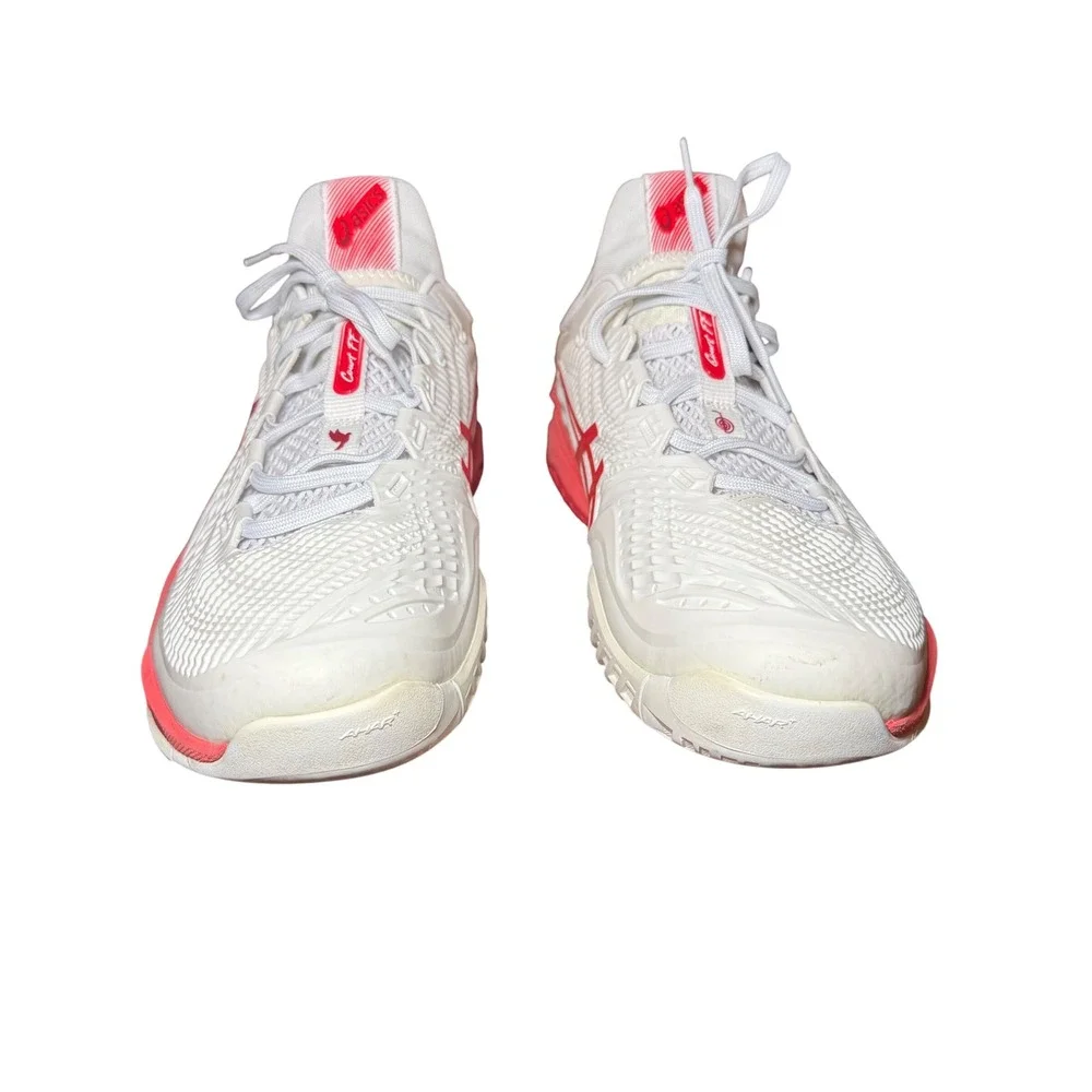 Asics‎ Court FF 3 Mens Tennis Shoes White Red 1041A522 FlyteFoam Size 15